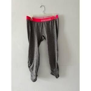 Gymshark Leggings Women's 8-10 Heather Gray Low Rise Cropped Activewear Sporty